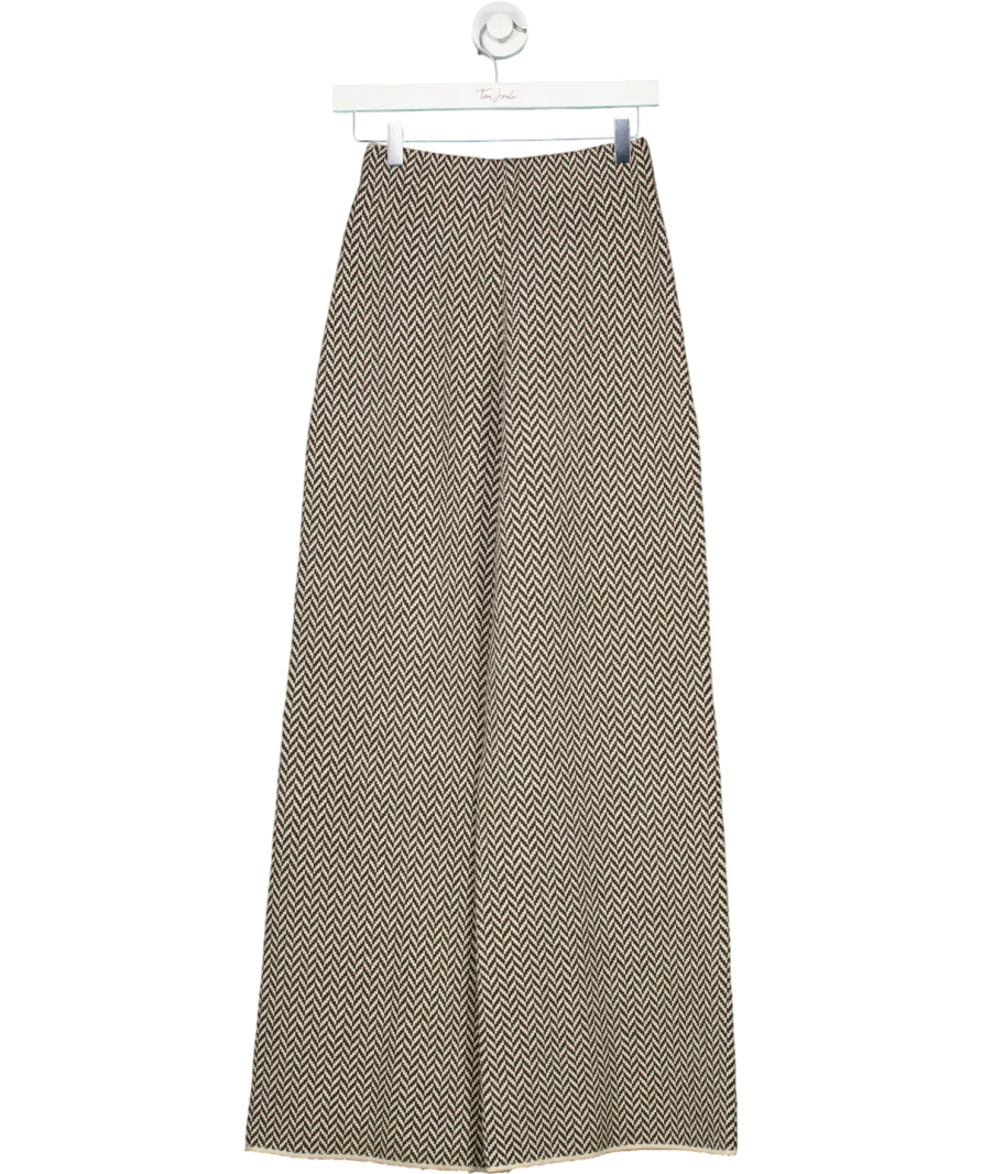 Joseph Cream Chevron Knitted Trousers UK XS