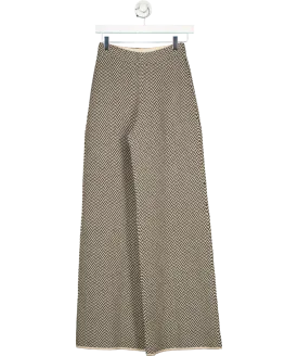 Joseph Cream Chevron Knitted Trousers UK XS