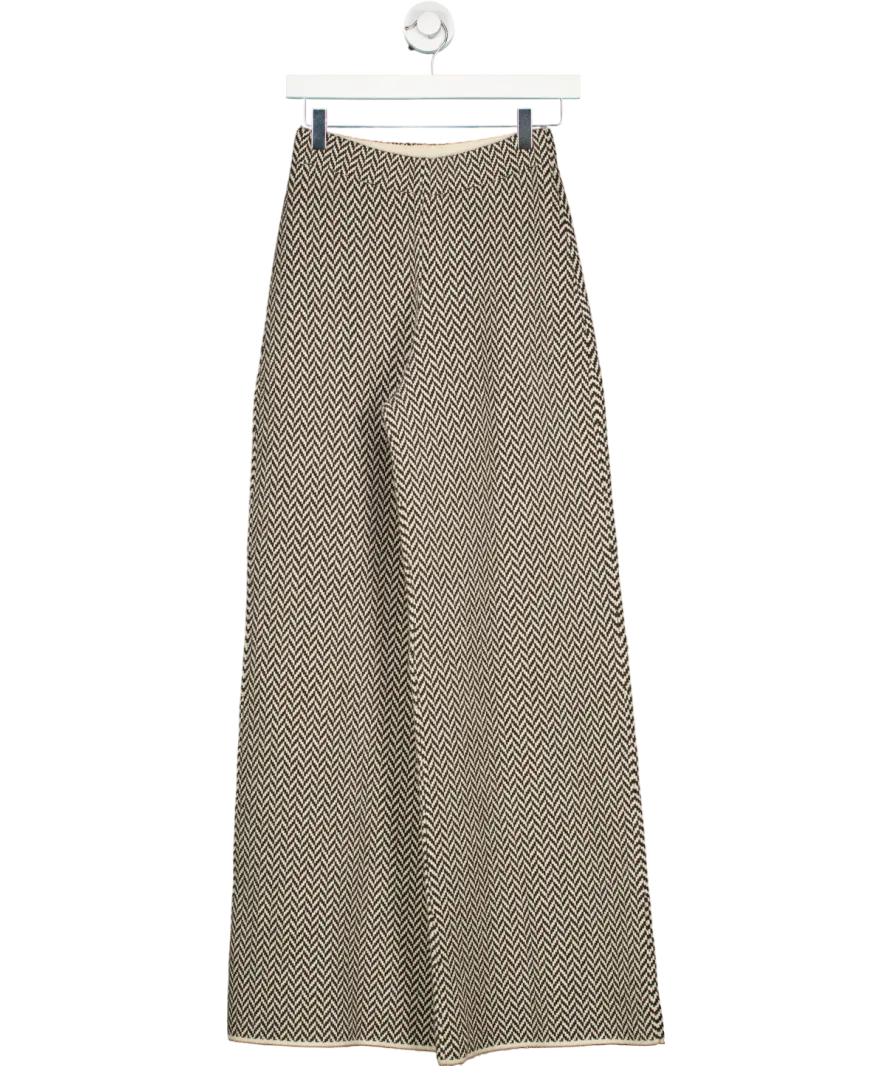 Joseph Cream Chevron Knitted Trousers UK XS