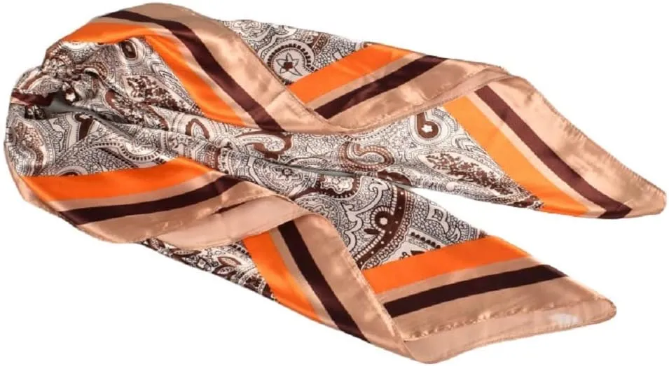 K-Elewon 35" Large Women's Satin Square Silk Feeling Hair Scarf Wrap Headscarf