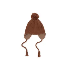 Kapow Chocolate Pom Pom Knit Beanie