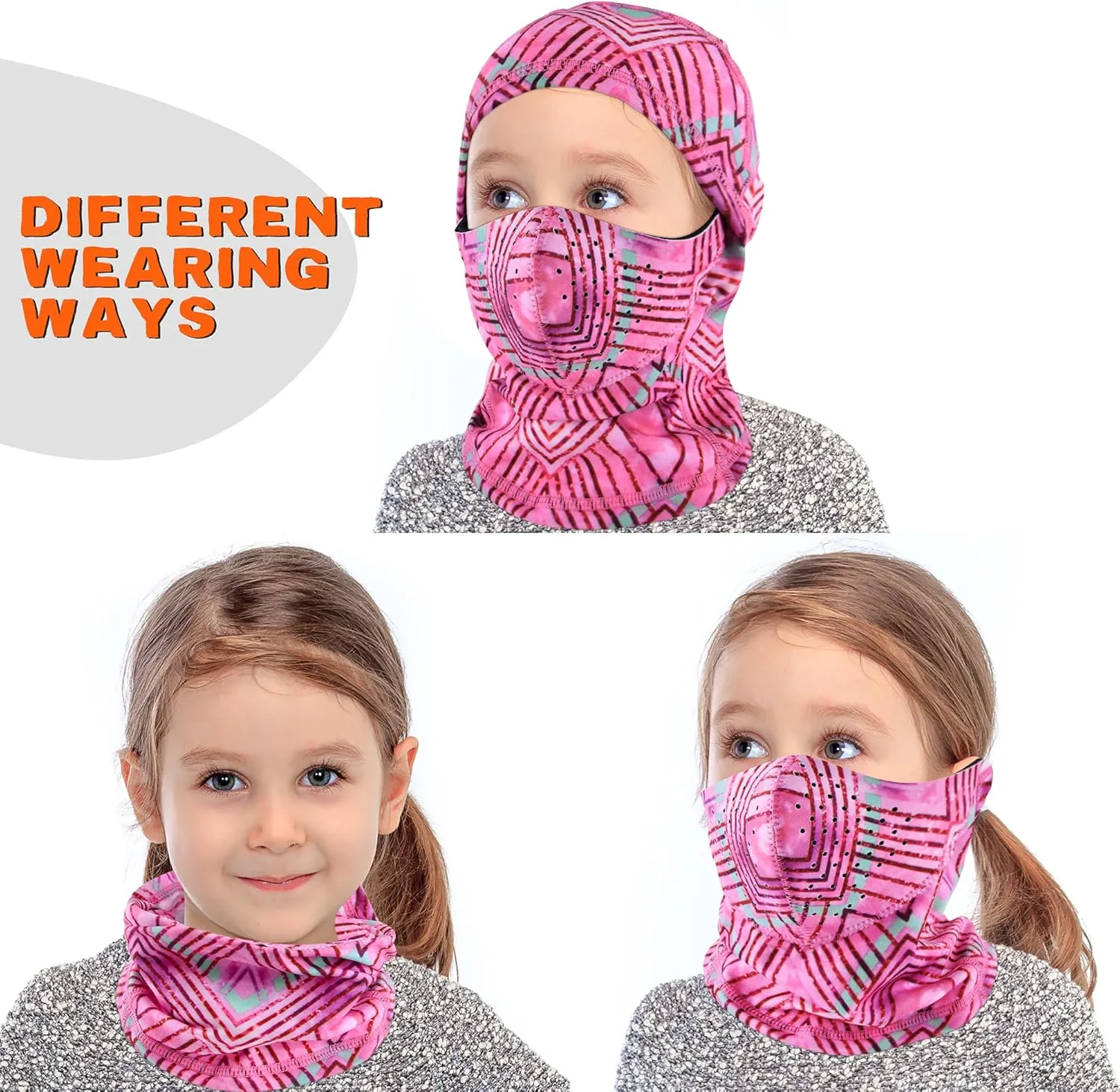 Kids Ski Mask, Winter Warm Breathable Balaclava Face Mask for Boys Girls Snowboarding Snow Sports