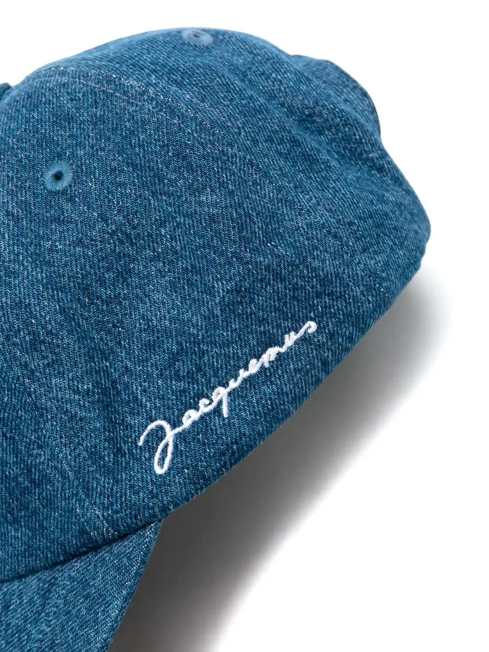Logo-embroidered denim cap
