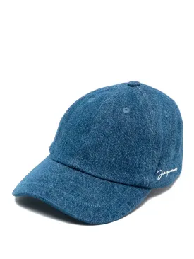 Logo-embroidered denim cap