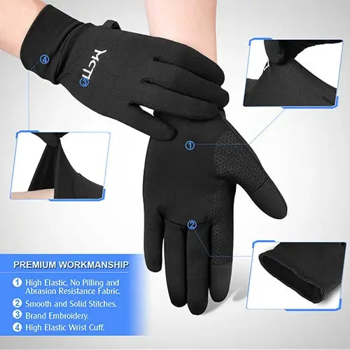 MCTi Glove Liner Touch Screen Lightweight for Winter Running Texting