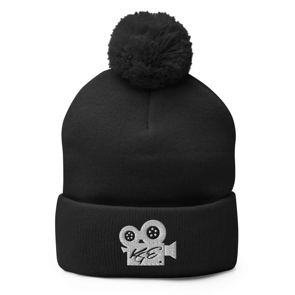 (NEW) KGE WT Movie Camera Pom-Pom Beanie