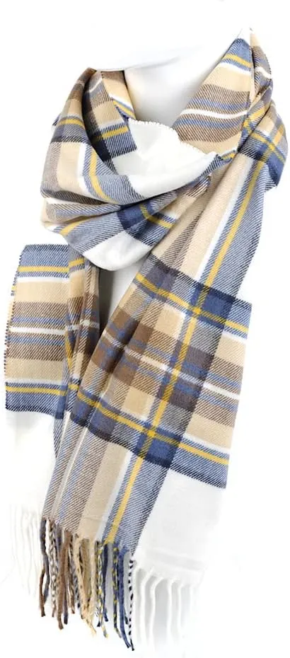 Nollia Plaid Fall/Winter Scarf for Men & Women-Plaid Color Cashmere Feels Acrylic Scarves