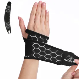 NuCamper Wrist Brace for Carpal Tunnel, Wrist Compression Wrap Fit Left Right Hands for Men Women, High-elastic Wrists Strap Hand Brace Support for Fitness, Weightlifting, Tendonitis, Pain Relief