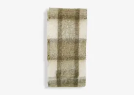Olive Plaid Drumin Mohair Scarf