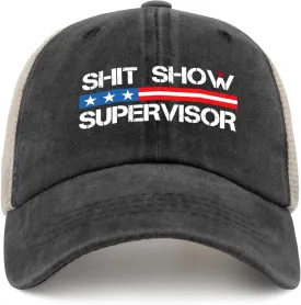 OOMOO Meme caps for Men Shit Show Supervisor Cap Meme Gifts for Men