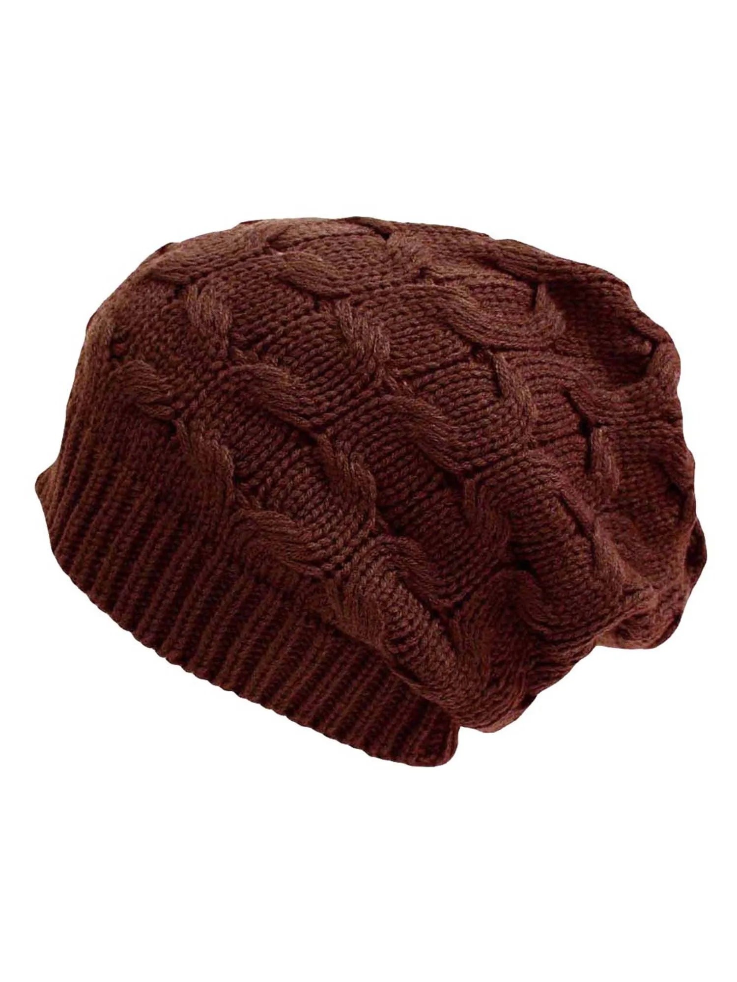 Oversize Cable Knit Slouchy Beanie Cap Hat