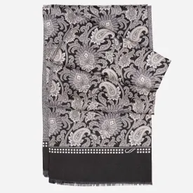 Pasquino - Reversible Silk Scarf - Black