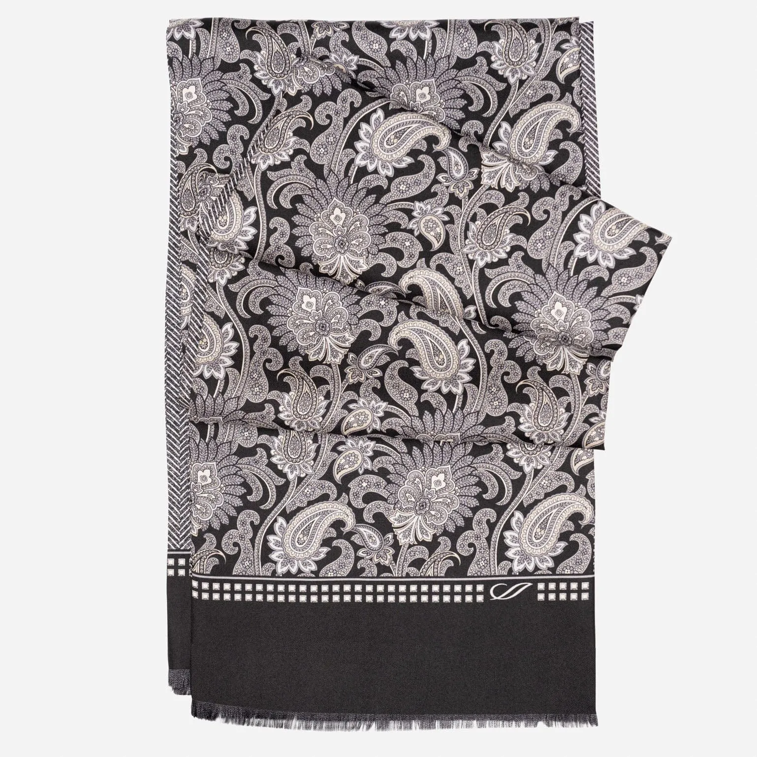 Pasquino - Reversible Silk Scarf - Black