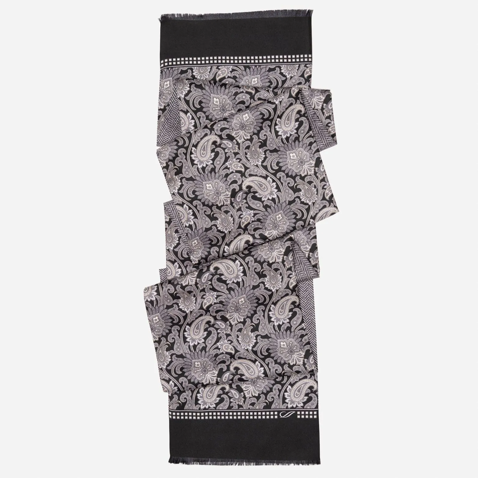 Pasquino - Reversible Silk Scarf - Black
