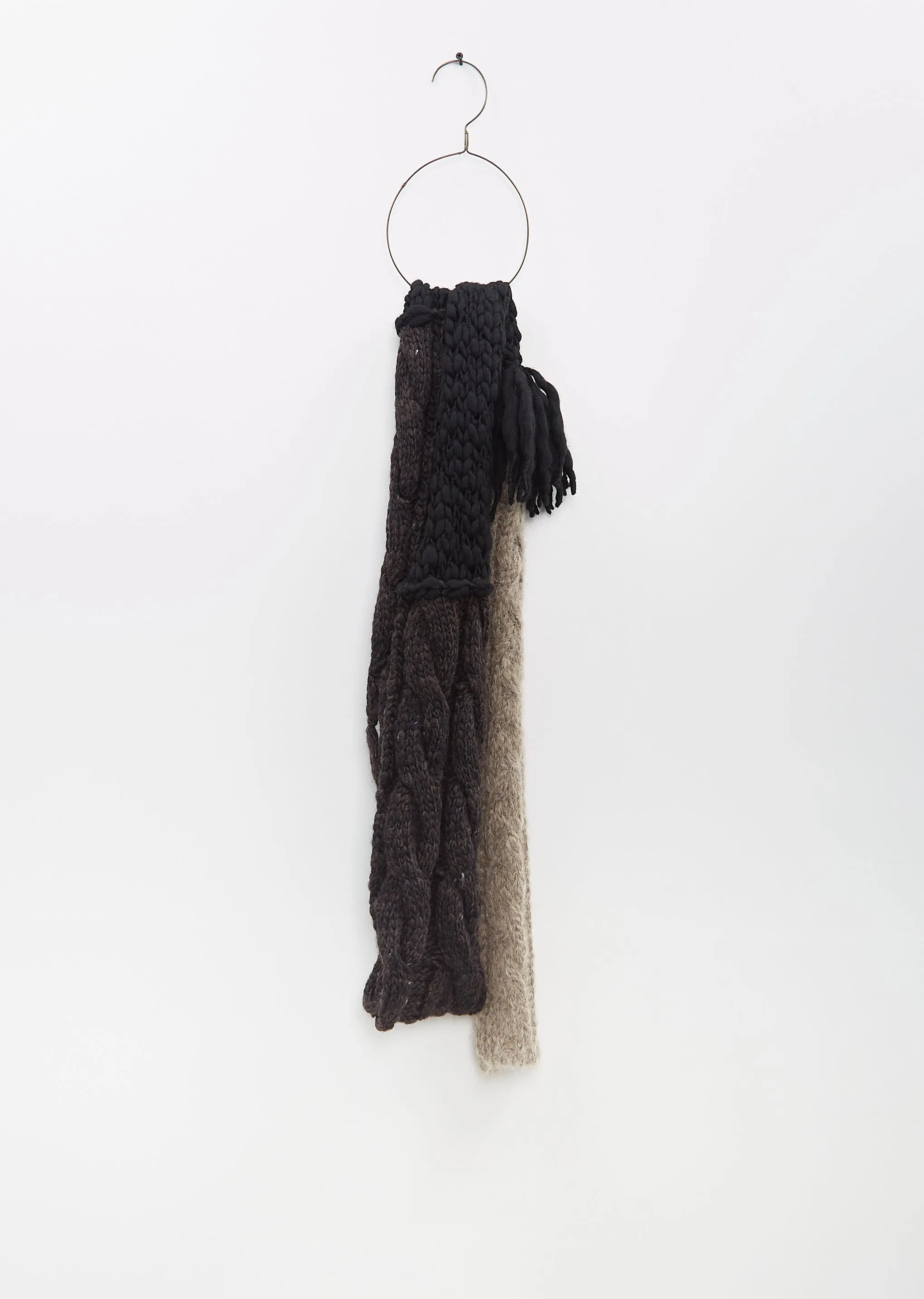 Patched Knitted Scarf