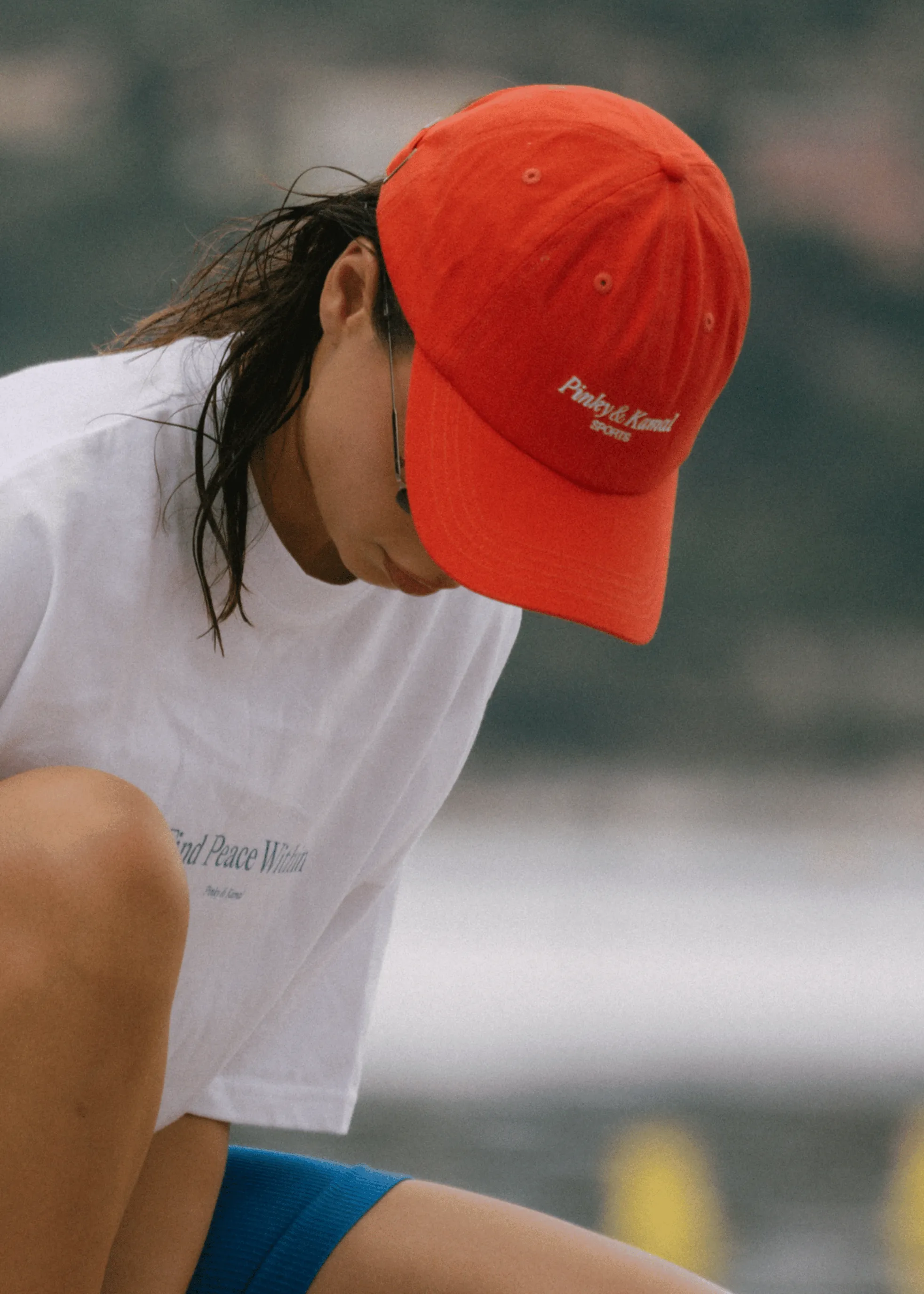 Pinky & Kamal Sport Logo Cap - Red/white