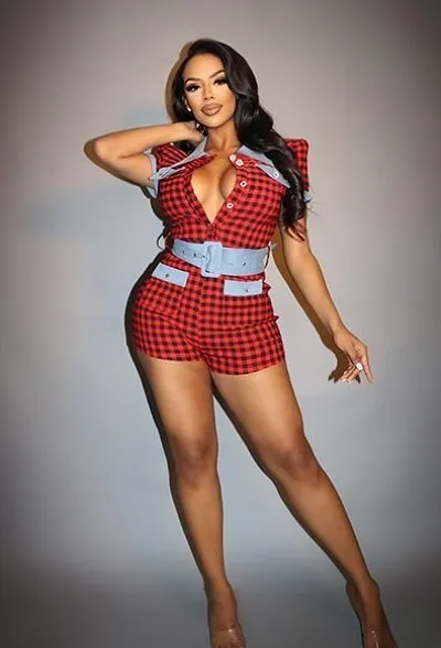 Plaid/ Denim Mini Casual Romper