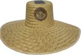 Plain Gardener Straw Hat - Solar Fan Hat Cooling Outdoor Sun - One Size