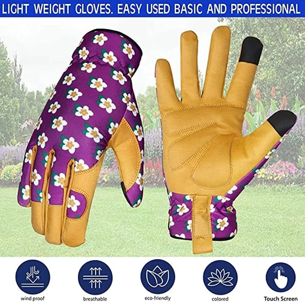 Premium Gardening Gloves for Women & Men | Standard Size, Touch Screen, Machine Washable, Breathable