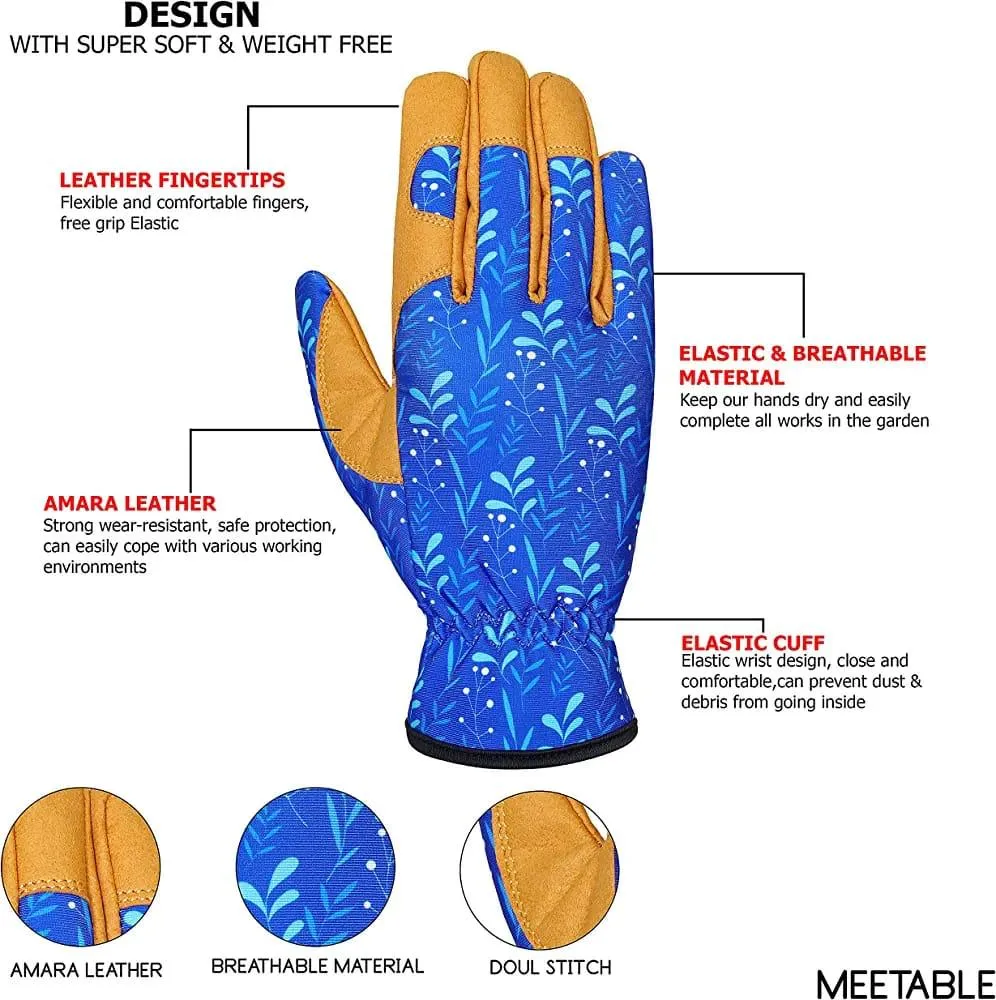 Premium Gardening Gloves for Women & Men | Standard Size, Touch Screen, Machine Washable, Breathable