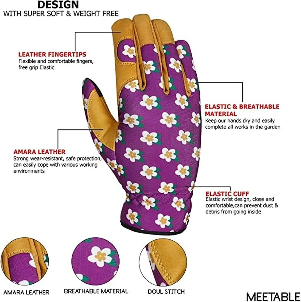 Premium Gardening Gloves for Women & Men | Standard Size, Touch Screen, Machine Washable, Breathable