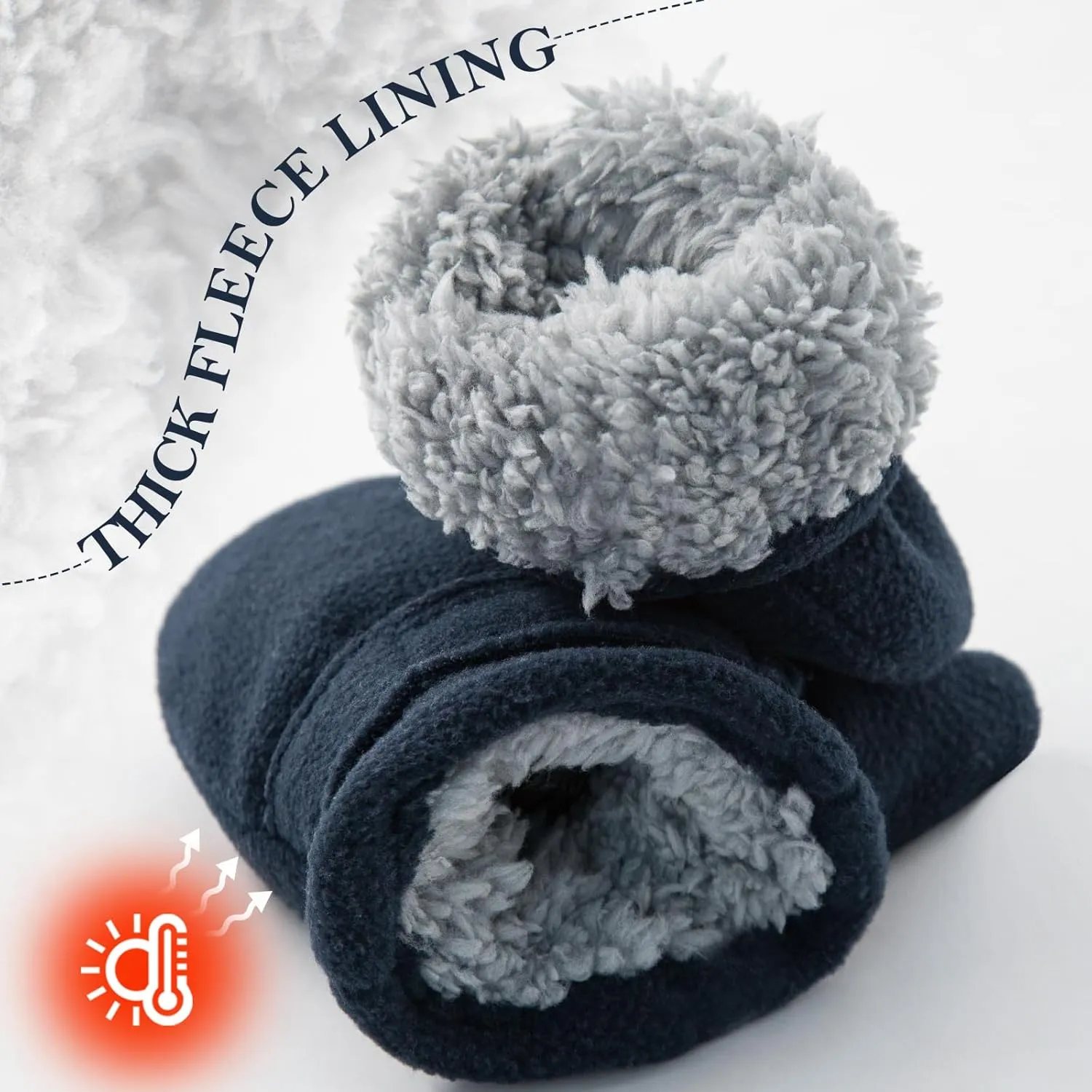 RAOEXI Toddler Infant Winter Mittens Lined with Fleece Easy-on Baby Boy Girls Warm Gloves Outdoor
