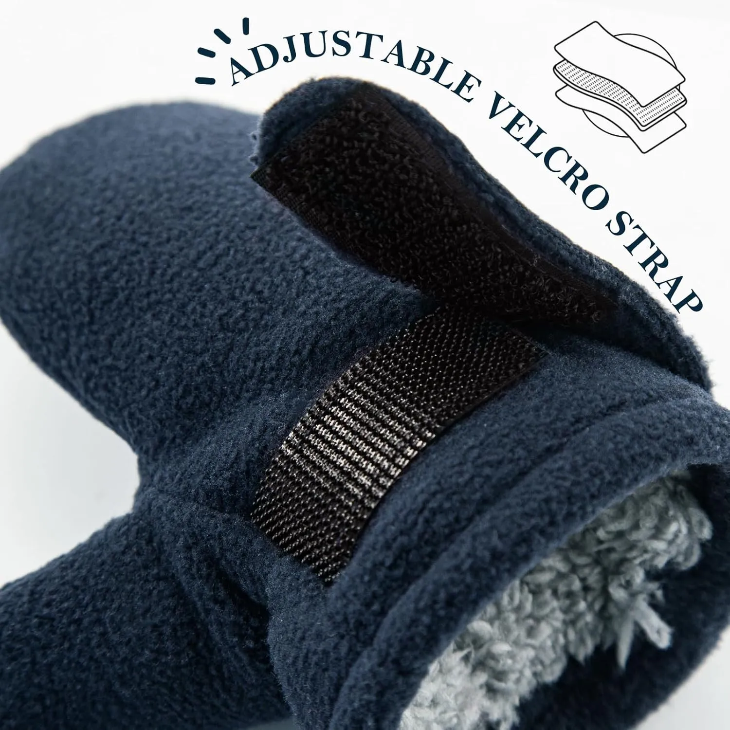 RAOEXI Toddler Infant Winter Mittens Lined with Fleece Easy-on Baby Boy Girls Warm Gloves Outdoor