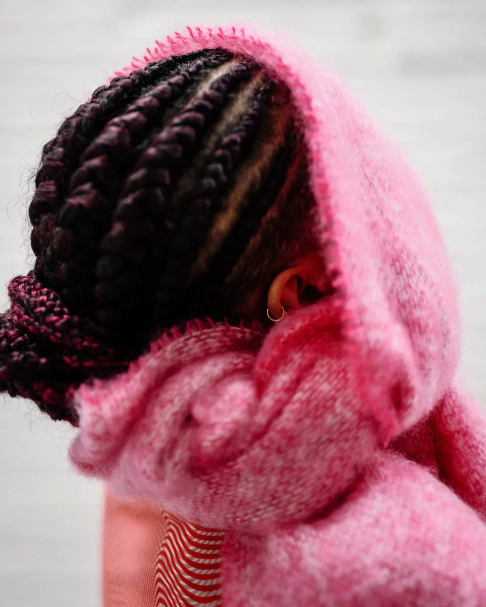Raspberry Mooneen Mohair Scarf