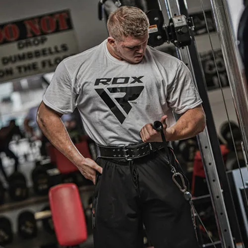 RDX 4 Inch Leather Weightlifting Gym Belt