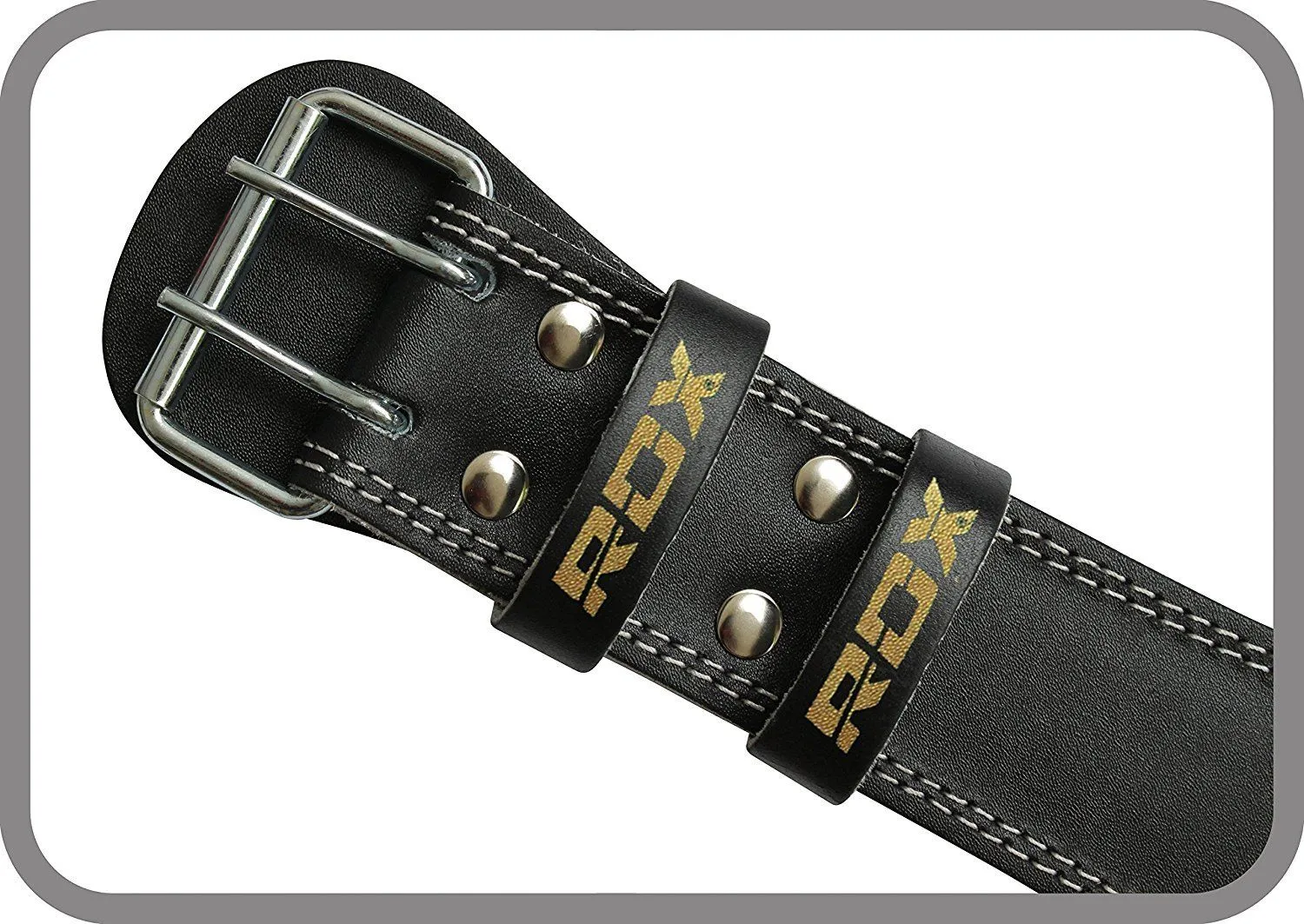 RDX 4 Inch Leather Weightlifting Gym Belt