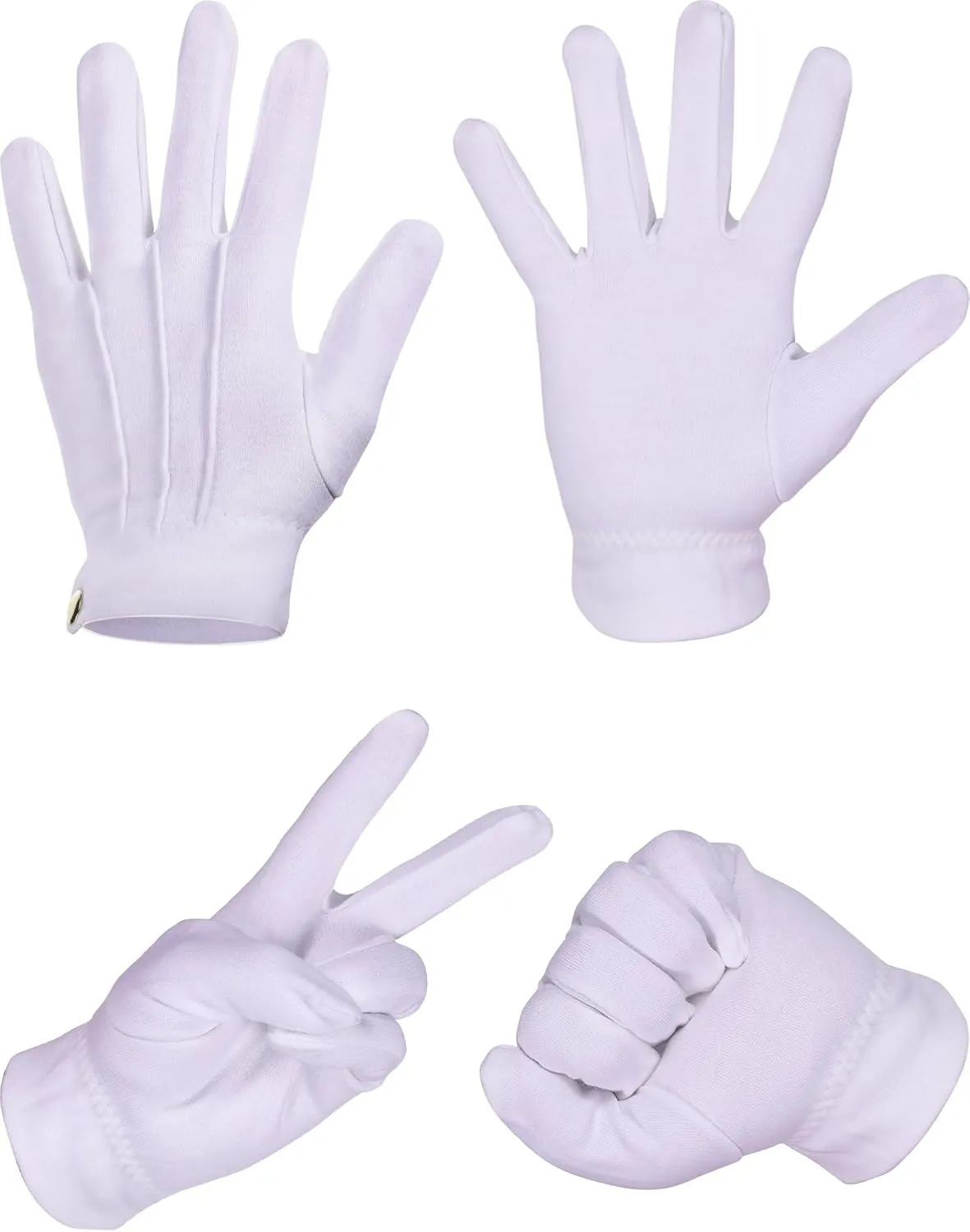 Shappy Formal Gloves for Men Women Uniform Parade Costume Cotton Gloves for Guard Tuxedo Jewelry Inspection