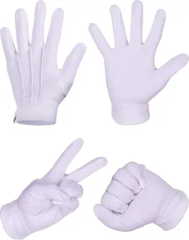 Shappy Formal Gloves for Men Women Uniform Parade Costume Cotton Gloves for Guard Tuxedo Jewelry Inspection