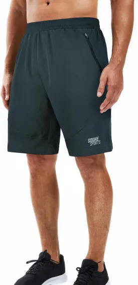 Souke Sports Men's 2 in 1 Workout Running Shorts 7" Quick Dry Gym Athletic Shorts Liner Zipper Pockets