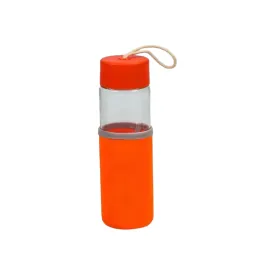 Sports Glass Water Bottle with Sleeve