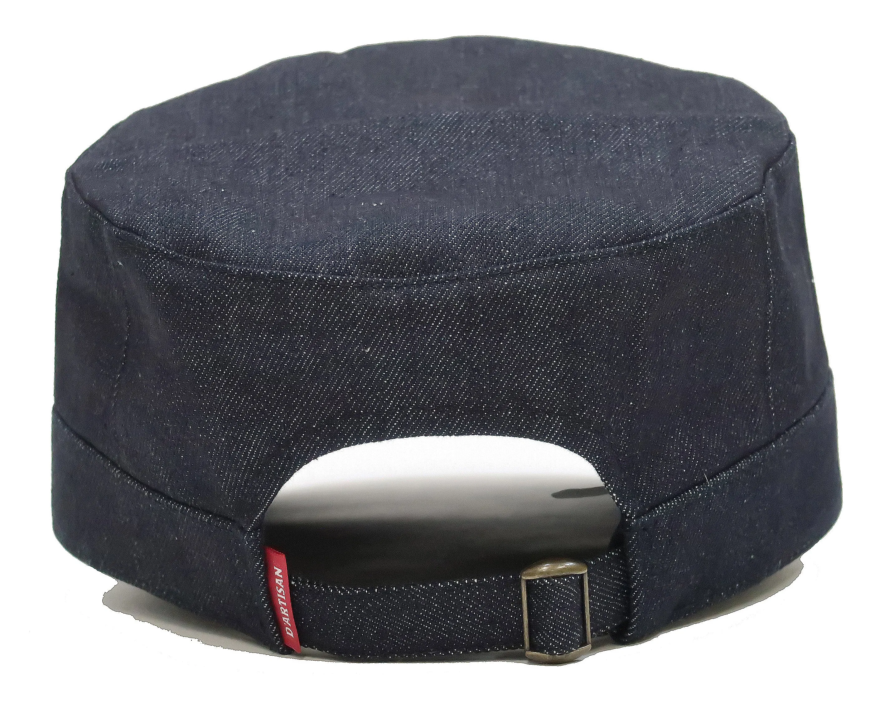 Studio D'artisan Denim Work Cap Men's Adjustable Flat Top Railroad Engineer Hat D7222