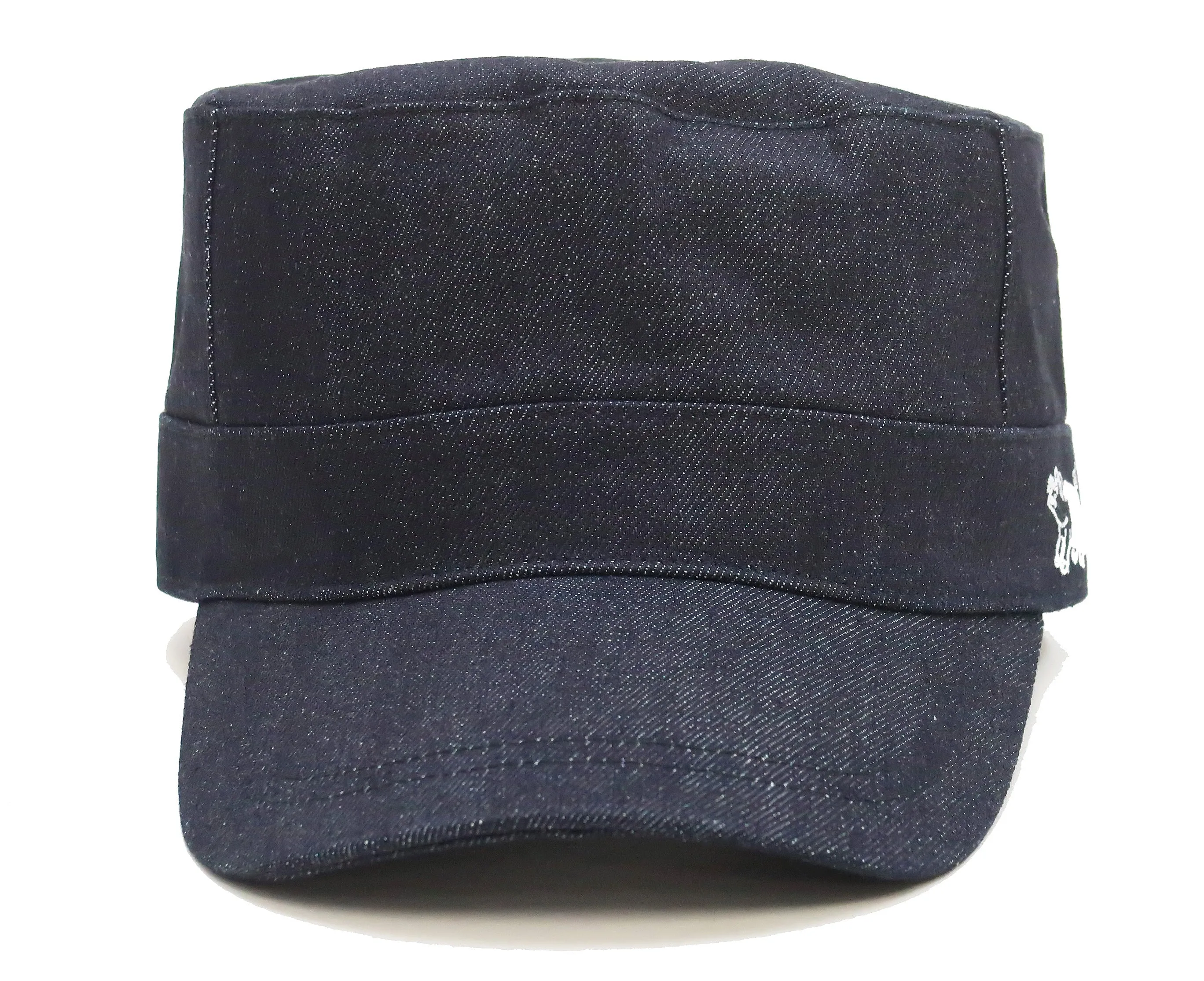 Studio D'artisan Denim Work Cap Men's Adjustable Flat Top Railroad Engineer Hat D7222