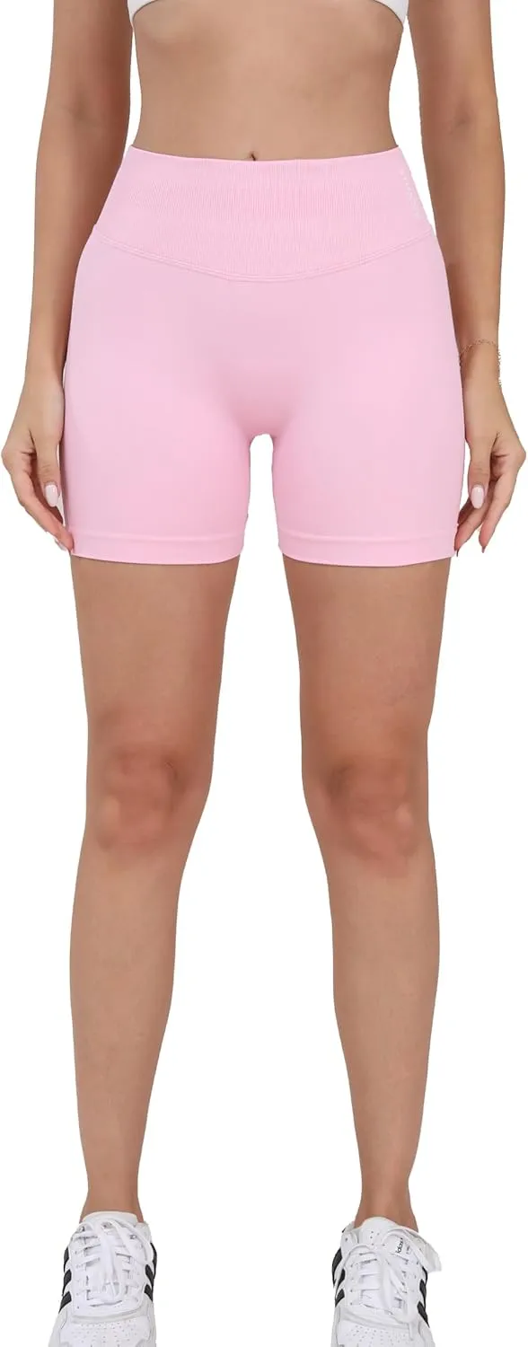 STUNNY Women Workout Impact Shorts Gym Shorts Scrunch Butt Lifting Seamless Shorts Waisted Contour