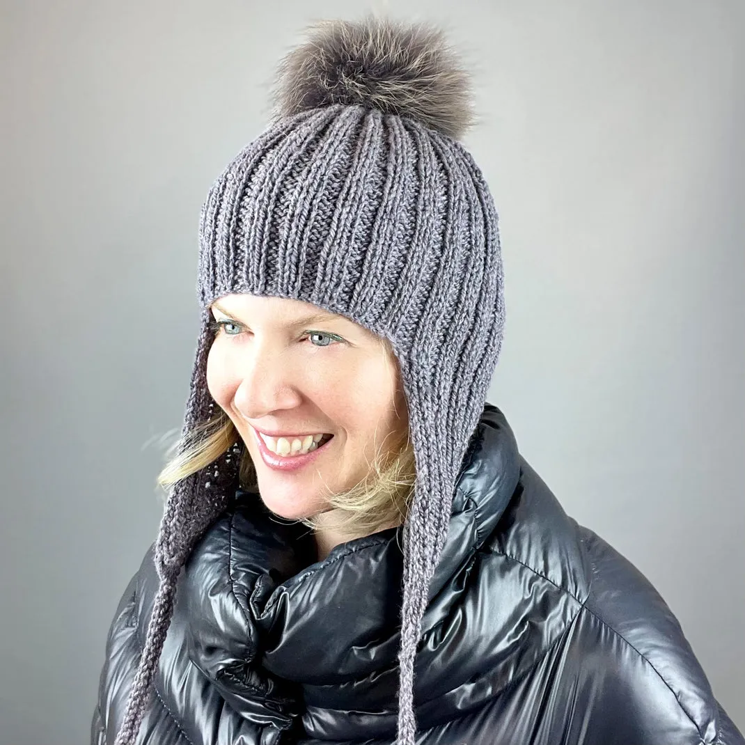 The Cozy Earflap Hat Knitting Kit | Queensland Kathmandu DK & Knitting Pattern (#403)