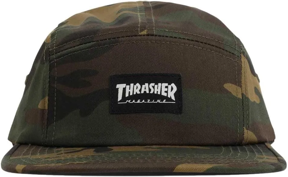 Thrasher Skateboard Magazine 5 Panel Strapback Camp Hat
