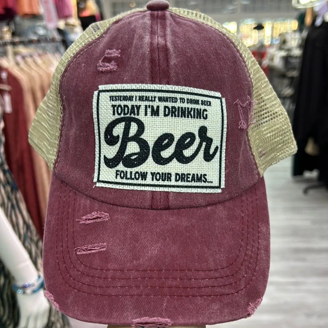 Today I'm Drinking Beer Mesh Cap