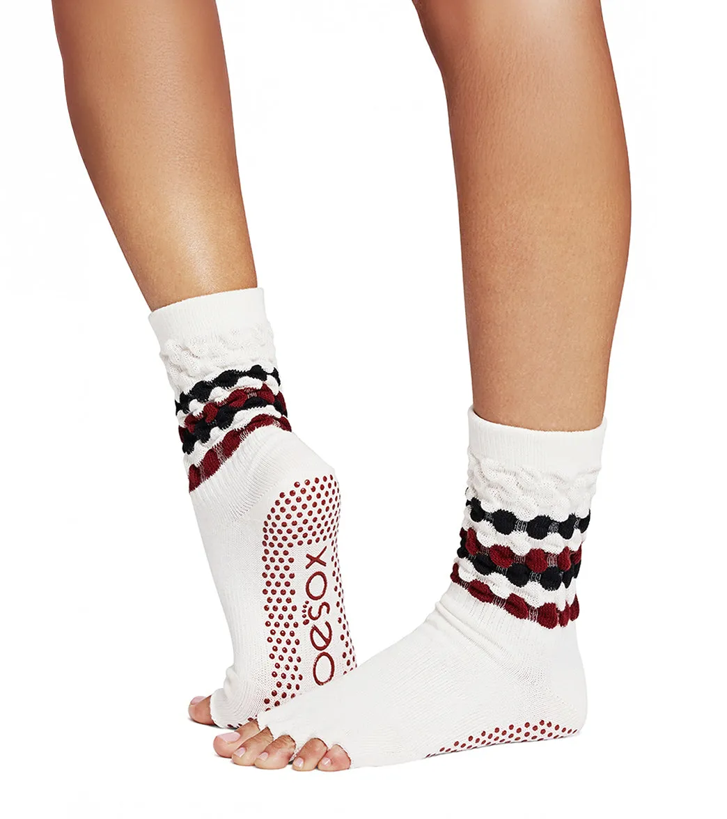 Toesox Crew Half Toe Grip Socks