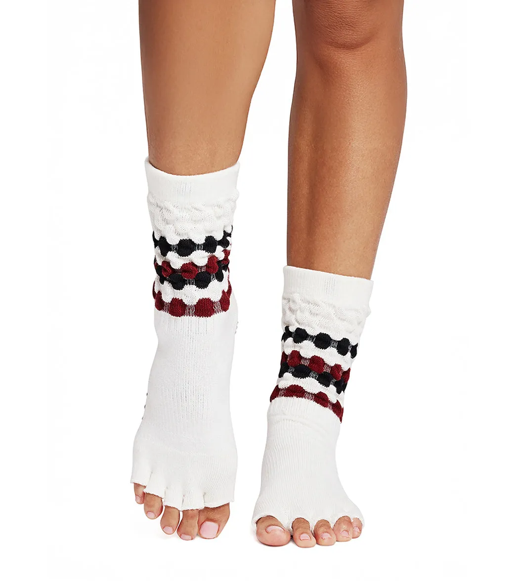 Toesox Crew Half Toe Grip Socks