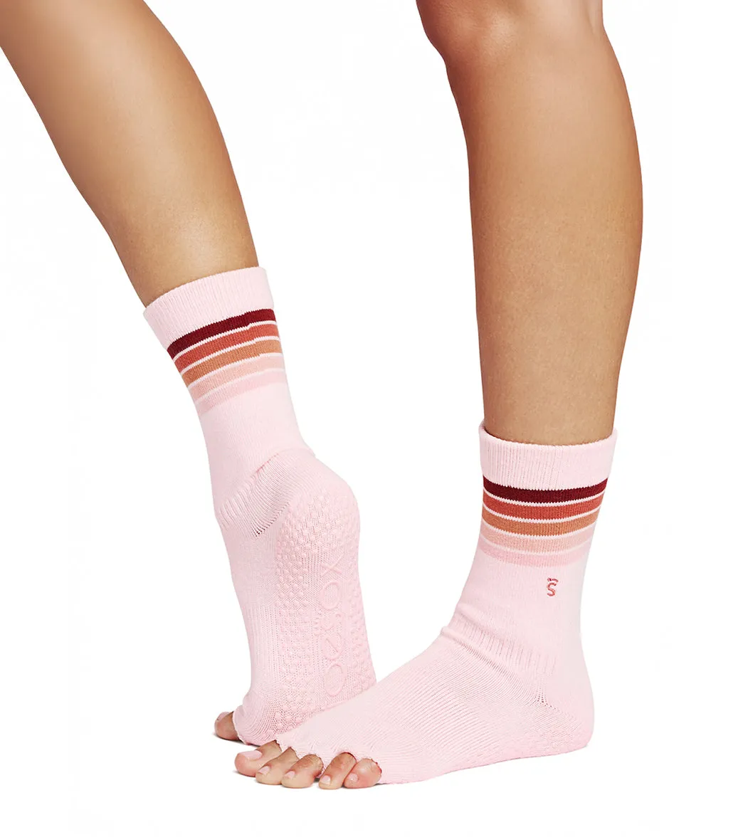 Toesox Crew Half Toe Grip Socks