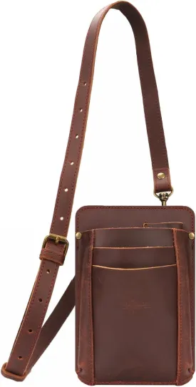 Tourbon Leather Florist Tool Waist Pouch Belt Garden Shoulder Crossbody Tools Bag Gardening Pruning Shears Holder Organizer Kit 4 Pockets