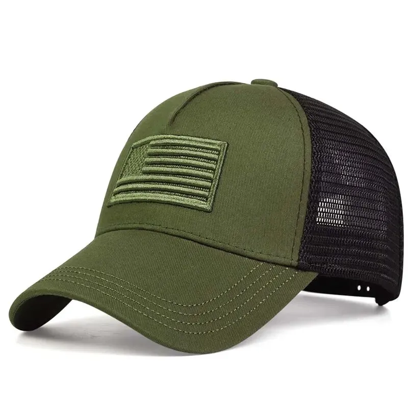 Trucker hat American Flag Baseball cap Net Cap Adjustable Casual trucker hat