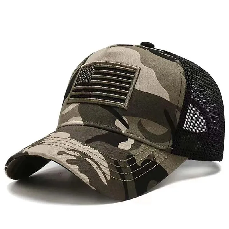 Trucker hat American Flag Baseball cap Net Cap Adjustable Casual trucker hat