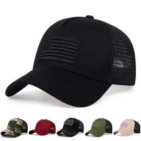 Trucker hat American Flag Baseball cap Net Cap Adjustable Casual trucker hat