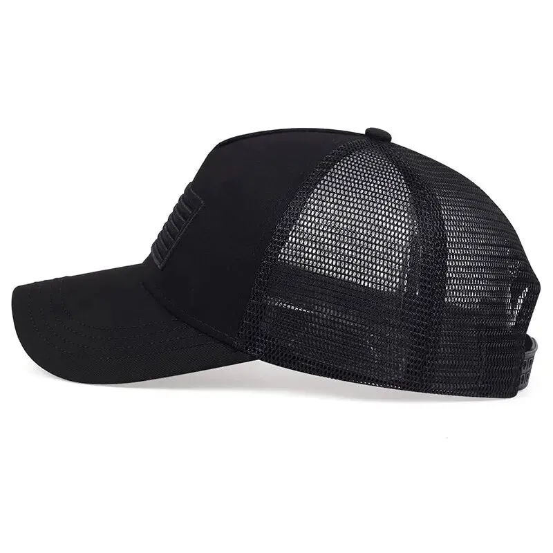 Trucker hat American Flag Baseball cap Net Cap Adjustable Casual trucker hat