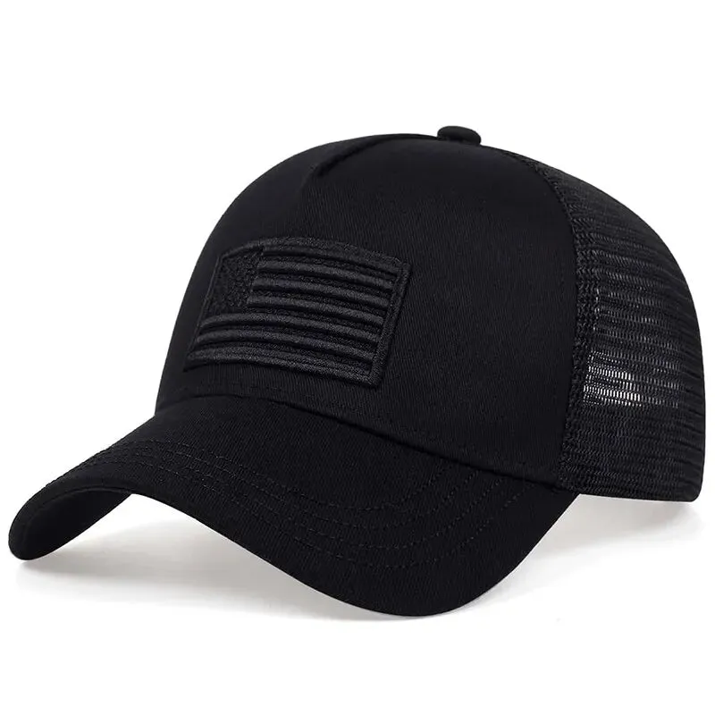 Trucker hat American Flag Baseball cap Net Cap Adjustable Casual trucker hat