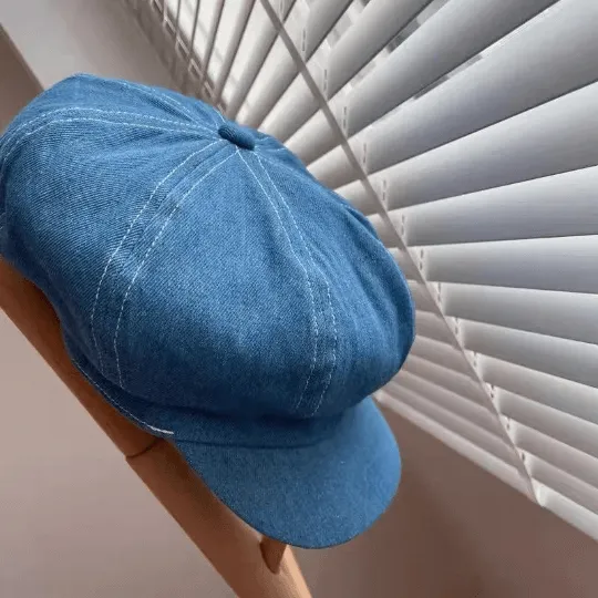 Unisex Denim Newsboy Cap